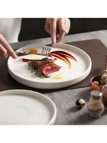 1pc Waterproof And Oil-Proof Heat Resistant Placemat, High-End European Faux Leather Table Mat For Dining Room, Plates And Bowls