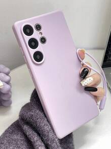 1 件时尚直边磨砂手机壳带腕带，适用于三星系列 Galaxy A06/A16/A26/A35/A53/A54/A55/S23/S24/S25 - 彩色 - 查看 7