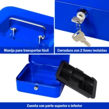 caja mediana de acero de seguro con bandeja extraíble para monedas y cerradura de llave,Caja Fuerte De Seguridad Metalica Con Llave Ahorros Negocio - pequeño - Ver 4