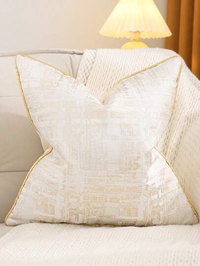 Miater Gold Thread Jacquard Decorative Throw Pillow Cover For Living Room Sofa