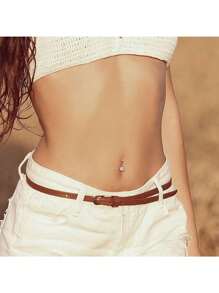 2PCS G23 Titanium Belly Button Rings 14G With Sparkling Cubic Zirconia Internally Threaded Navel Belly Piercing Curved Barbell Jewelry For Men Women Multiple Bar Lengths 6mm 8mm 10mm 12mm 14mm 16mm
