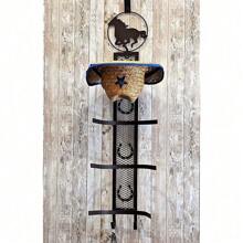 Cowboy Metal Horse Hat Rack Wall Mounted Organizer Storage Hat Hanger Decoration