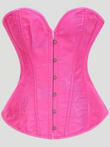 Women's Fishbone Shaping Bustier Crop Top, Waist Cincher Tight Top, New Year Party, Valentine's Day, Holiday Tops, Corset Top, Halloween Costume - Multicolor - View 76