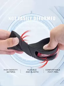 1 双男女通用增高可拆卸 EVA 减震半长缓冲鞋垫，适用于运动鞋、篮球鞋、休闲鞋 - 黑色 - 查看 3