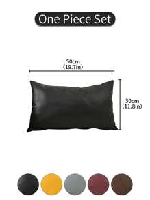 1个PU材质枕套，现代简约客厅沙发靠垫套，餐厅卧室装饰枕套（不含枕芯），薄款枕套 - 彩色 - 查看 17