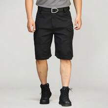 Men's Waterproof Tactical Shorts Outdoor Cargo Shorts, Lightweight Quick Dry Breathable Hiking Fishing Cargo Shorts - 黑色 - 查看 5