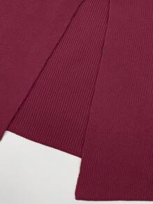 FOR BEAUTY 春夏新款纯色吊带露背针织背心，女士性感休闲优雅音乐节假日轻薄套头毛衣，适合海滩、海边、游泳 - 楓葉紅 - 查看 7