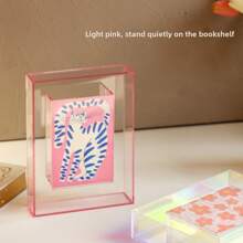5/6/7/8 Inch Colorful Acrylic Photo Frame Box Diy Poster Mounting Display Stand Table Ornaments Creative Picture Message Board Holder Gifts Birthday Graduation