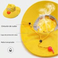 Kids Sun Hat UPF 50 Sun Protection Beach Hat - Yellow - View 2