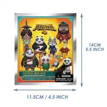 Universal 1PC Officially Licensed Mystery Bag Clip 3D Character Series Pendant Keychain Dragon Heroes Po And Mr. Ping Or Other Characters Random One For Halloween Christmas Anniversary Party Gifts To Best Friends Family Fans