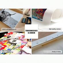 1pc Framed Canvas Poster Orange Poppy Flower Wall Art Canvas Paintings Ideal Gift For Bedroom Living Room Corridor Wall Art Wall Decor Room Decoration - Black - View 6