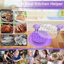 Desmenuzador de carne y pollo manual - Rallador de cocina - Morado - Ver 5