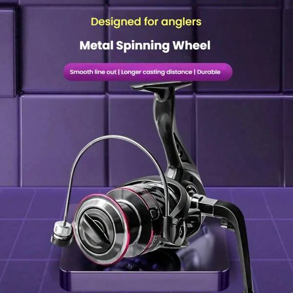 Spinning Reel, Freshwater Spinning Fishing Reels, Graphite Frame, CNC Aluminum Spool, 5.2:1 Gear Ratio, 4+1 Ball Bearings