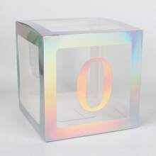 1 pièce Boîte à lettres transparente personnalisée pour anniversaire, mariage, boîte à ballons avec nom, décorations pour 1er anniversaire, miel/chérie/chéri, décorations de Noël, grande boîte transparente, décorations pour fête, décoration de maison, décoration de cheminée, boîte de douche (les matériaux en papier sont sujets à la casse)