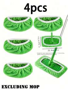 8 件/6 件/4 件/2 件/1 件，超细纤维清洁拖把替换垫，与扫地机兼容，平板拖把布，可水洗替换拖把布，干湿两用，易于清洁，清洁用品，返校用品，拖把替换垫，松紧带平板拖把布，可水洗拖把垫替换装，除尘拖把头，软拖把垫替换装，超强吸水，易于清洁，清洁用品