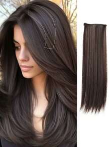 1片合成纤维接发片，短款加厚型，适合头发稀疏的女性日常使用。 - 彩色 - 查看 13