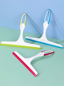 1pc Soft Silicone Glass Scraper, Streak-Free Window Cleaner, Kitchen Oil Remover, Bathroom Floor & Tile Squeegee, Double-Sided, Colorful Car Glass Scraper, Non-Slip Window Cleaning Tool (Random Color) - Multicolor - View 7