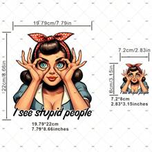 1pc/2pcs/3pcs/DIY A-Level Washable Patches For Silly People's Daily Clothes, Heat Transfer Stickers For Women's/Men's T-Shirts, Backpacks, Pillows, Decorative Badges, Labels, Baseball Caps, Backpacks, Etc. Are Available
