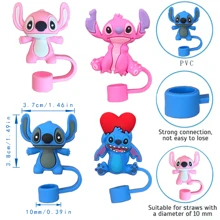 Disney 4pcs Cartoon Reusable 10mm Disney Straw Toppers, Dust-Proof Straw Caps For 10mm Straws, Colorful Drinking Accessories, Suitable For Men, Women, Friends Gifts
