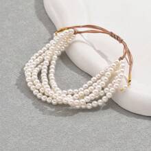1pc Handmade Exquisite Faux Pearl Bracelet - Pearl Bracelet - View 1