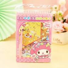 Sanrio Sanrio 8 Styles (16pcs + Tweezers) Landscape Scene Coil Sticker Album Cartoon Miniature Scenery Collection, Including Kuromi, My Melody, Pompompurin, Children DIY 3D Layered Stereo Visual Scene Decoration Stickers, Ideal For Home, Gifts And Prizes,School Supplies,Back To School