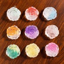 10 件渐变夜光玫瑰 DIY 材料 奶油胶配件 饰品 树脂配件 微景观玫瑰花摆件