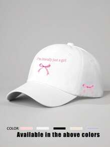 1pc Printed "I'm Literally Just A Girl" Adjustable Baseball Cap, Outdoor Sun Protection Casual Hat Suitable For Spring, Autumn, Travel, Beach, Vacation, Y2K Style For Young - Baseball Cap - View 13