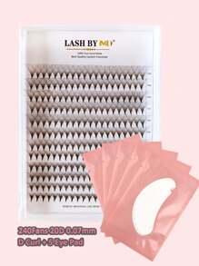 1 Hộp 168-240 sợi mi giả nối sẵn 5D/10D/20D/30D/40D, có chân đế nhọn, kèm 5 miếng dán mắt. Mi giả nối sẵn độ dài trung bình đến dài, làm thủ công, độ cong D, 0.07mm, độ dài hỗn hợp 8-15mm, mi giả từng sợi, mi giả. - D - Xem 11