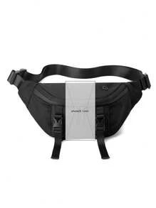This Is A Waist Bag Made Of Nylon Fabric, With A Large Capacity, Multiple Compartments And Pockets, And Adjustable Shoulder Straps For Easy Travel. Purse Belt Fanny Pack Side Bags For Men - Black - View 4
