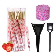 Pre Roll Paper Tool Set: 48 Pieces Of Fruit Flavored,Flavored Cones,Patterned Grinder, Filler, And Small Brush, Evenly Burned, Household Tool, Easy To Use, Gift For Smoking Enthusiasts, Father's Day Gift. - Nhiều màu - Xem 8