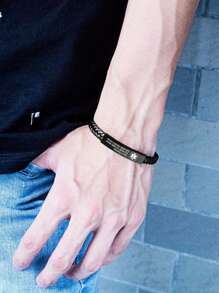 Bracelet d'alerte médicale personnalisé pour hommes et femmes, bracelet en PU imperméable avec identification d'alerte médicale d'urgence. Cadeau personnalisé pour lui