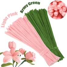 201pcs Two Colors Pipe Cleaners Set With 1pc Tutorial Video- Arts & Crafts Chenille Twist Sticks Matching For School DIY, Mother's Day Crafts, And Creative Projects - Vibrant, Flexible, And Easy To Bend - Multicolor - View 11