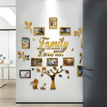 10 Pieces Acrylic Family Tree Wall Decoration - Create A Warm And Romantic Wall Tree With Your Favorite Photos, Suitable For Home, Living Room, Or Any Room. Perfect For Weddings, Valentine's Day, Thanksgiving, Christmas, Birthdays, And More. Wall Decoration Size: 47.2x47.2 Inches Gifts Graduation