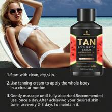 椰子油防晒身体乳液含芦荟、巧克力、紧致肌肤、夏季、海滩、阳光、外出、面部和身体晒黑霜，男女皆宜-200ml / 100ml - 彩色 - 查看 7