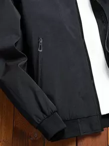Giacche casual da uomo con collo a lupetto - colore unito morbido, chiusura con zip, maniche lunghe, stile business, adatto per attività all'aperto, versatile e traspirante