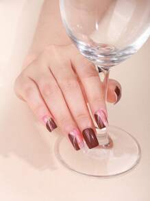 Nuevos adhesivos para uñas de Japón y Corea del Sur de color rosa, película de aceite para uñas impermeable, esmalte de uñas rojo teñido caliente de moda, pegatinas para uñas con diseños mixtos, tiras de esmalte de uñas rojas con 1 lima de uñas, envoltorios de gel para uñas, pegatinas de arte de uñas de gel, kit de manicura, serie roja de pegatinas de esmalte de uñas