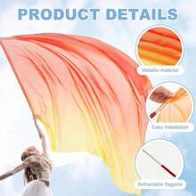 140*140cm Dance Flag Worship Flag Honor Guard Flag Praise Dance Church Worship Flag With Telescopic Stick Outdoor Flag - Multicolor - View 12