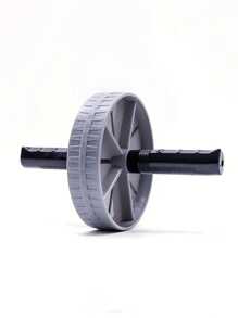 1pc Abdominal Wheel Roller - Fashionable Grey & Black, ABS Material, Unisex Non-Electric Home Fitness Equipment - Perfect For Core Strength, Muscle Training And Weight Loss, Gym Accessory