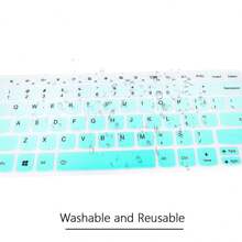 1 Pieza Funda de teclado de silicona multicolor en inglés ANSI para Yoga C940 C740 14" | Yoga C930 930 920 13.9" | Para Flex 14 14" | Yoga 720 720S 730 13.3" | Yoga 730 15.6" | Yoga 720 12.5", Protector de teclado impermeable de colores, rosa y verde