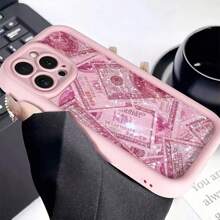 Sanrio Funda de protección completa compatible con Apple iPhone 6/7/8/X/Xs/Xr/Xs Max/11/12/13/14/15/16 Pro Max, de TPU a prueba de golpes con impresión de dólar en bambú rosa y oro rosa