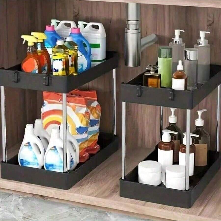 1 Pieza Organizador De Especias De Cocina Multifuncional Estante De Almacenamiento De Condimentos De Mostrador, Colgador De Utensilios De Cocina De Cuchara De Esquina De Pared - Negro - Ver 1