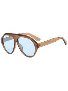 1pc Women Pilot Glasses, Multi-Color Leopard Print Retro Boho Style, Unisex Plus Size Street Fashion Y2K Chic Decoration Glasses, Beach Shades Suitable For Vacation And Driving