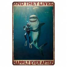 Metal Tin Signs1pc Vintage-Inspired Metal Tin Sign - 8x12 Inches, Weatherproof & Pre-Drilled For Easy Hanging Perfect For Home, Bar, Garage Decor Unique Christmas Gift Idea - White - View 1