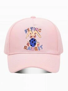 1pc Unisex Cute Rabbit Baseball Cap, Fashionable Trucker Hat With Adjustable Strap For Outdoor Sun Protection, Suitable For Spring And Autumn Travel, Tourism, Beach Vacation Street - Multicolor - View 4