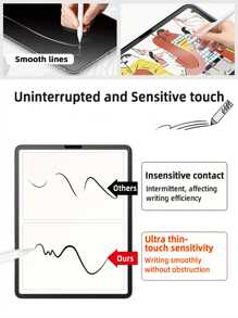 1pc Privacy Screen Protector, Compatible With /Galaxy Tab/Surface Pro 8/Fire HD 10/Honor Tablet/MatePad, Anti-Peeping Tempered Glass Film, Anti-Scratch, Anti-Shock - Black - View 6