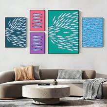 1pc Colorful Sardine Lobster Fish Ocean Animal Poster Prints Perfect Design Nordic Modern Living Room Home Decor Gift No Frame