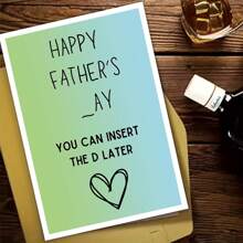 1pc, Fun Father's Day Greeting Card. (With Envelope) High Quality Paper, "I HOPEYOUR FATHER'S DAY IS AS GOOD AS YOUR DI_" Suitable For Father's Day, The Perfect Gift Card For Dad On Father's Day. Greeting Card (12cm/4.7inx17cm/6.7in)