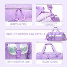 2PCS Duffle Bag For Travel Bag For Girl Weekender Bags For Girl Travel With Makeup Bag Gym Bag Hospital Bag For Girl With Toiletry Bag Dance Bag With Shoes Compartment - New Travel Bag Set - View 7