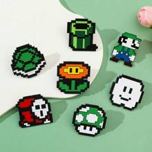 SuperMario SuperMario 1/3/4 Pcs Creative Cartoon Personalized SuperMario Metal Badge Game Character Enamel Brooch Men's And Women's Clothing Bag Accessories Decorative Pin Souvenir A Gift For Friends