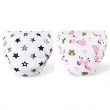 4 件幼儿如厕训练裤，可重复使用的防水训练内衣，送给幼儿和婴儿的最佳礼物，多种颜色可选（尺码偏大，适合长期穿着）